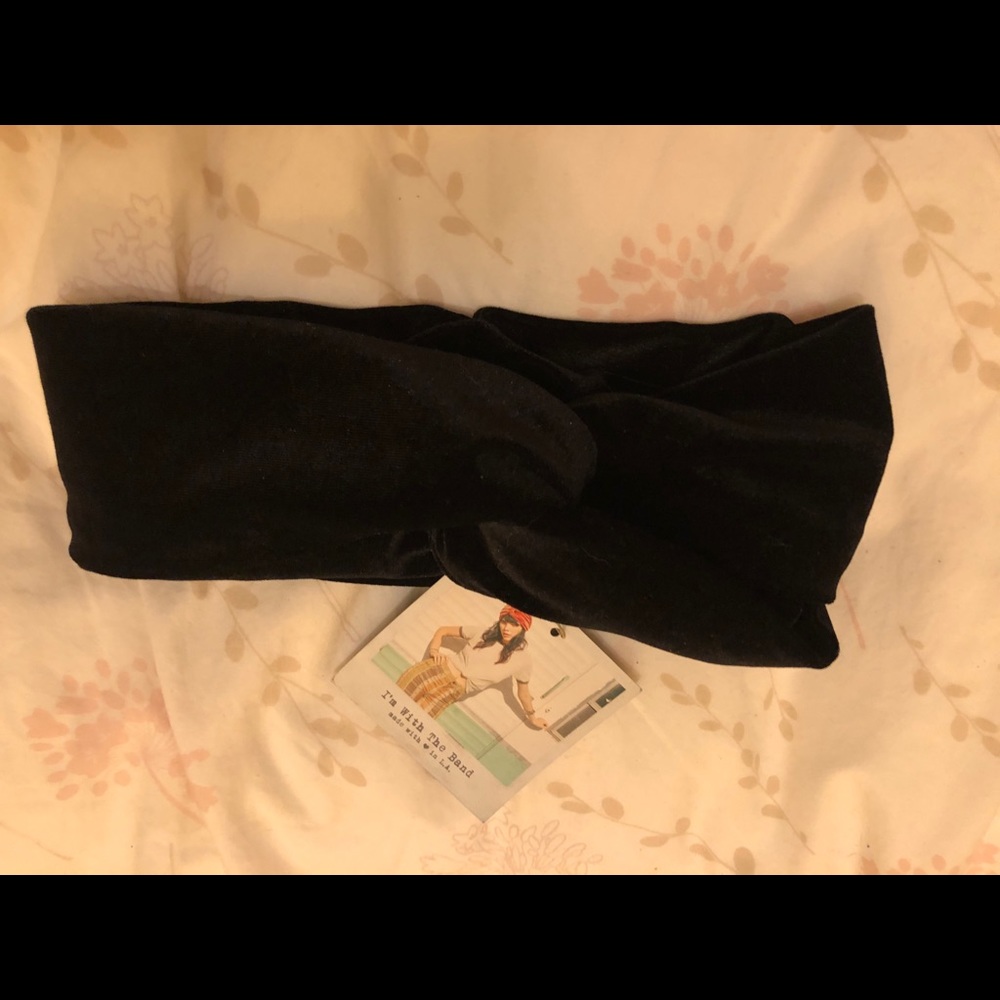 Black velvet headband